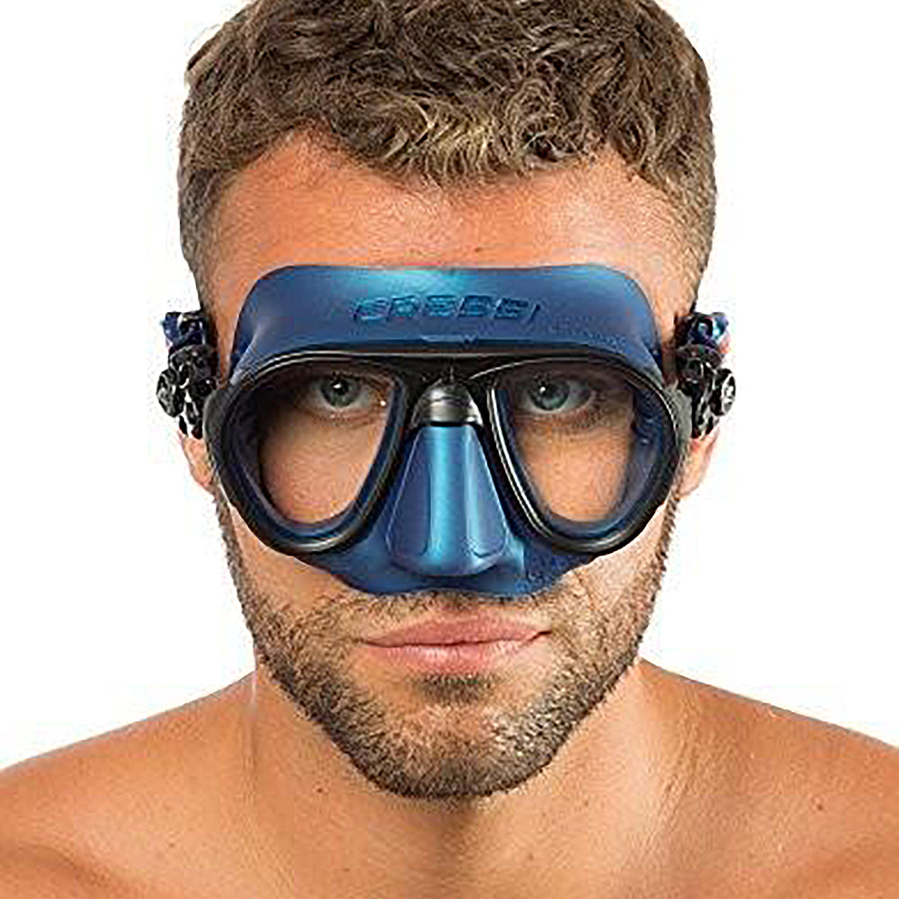 Cressi Calibro Dive Mask + Corsica Snorkel Set - Metal Blue