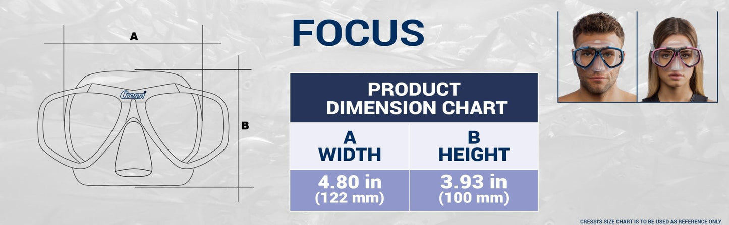 Cressi Focus Dive Mask with Optional Prescription Lens - Infinity DiveCressi Focus Dive Mask with Optional Prescription LensCressi