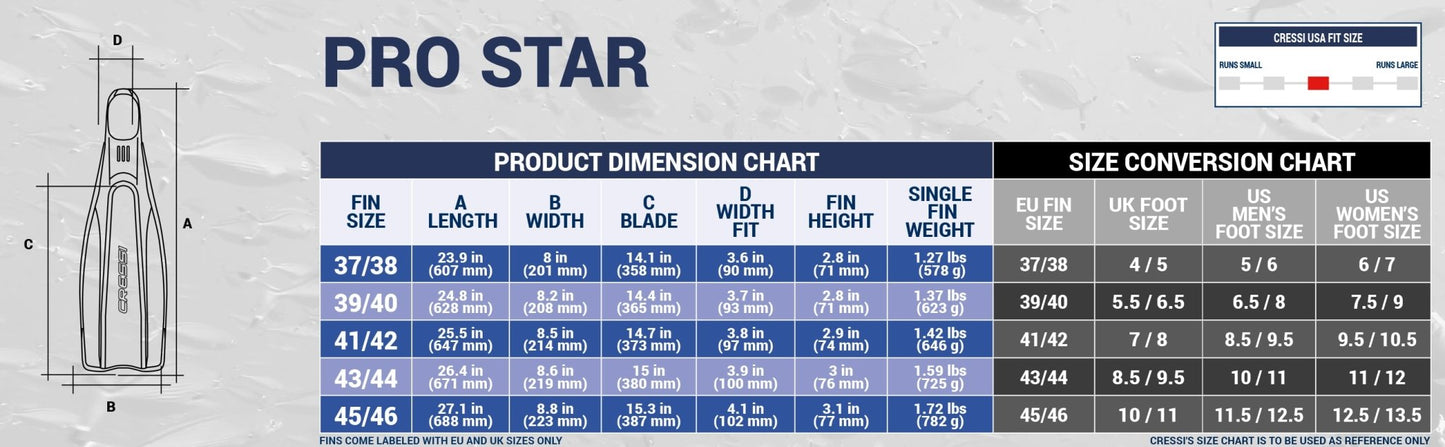 Cressi Pro Star Fins - Infinity DiveCressi Pro Star FinsCressi
