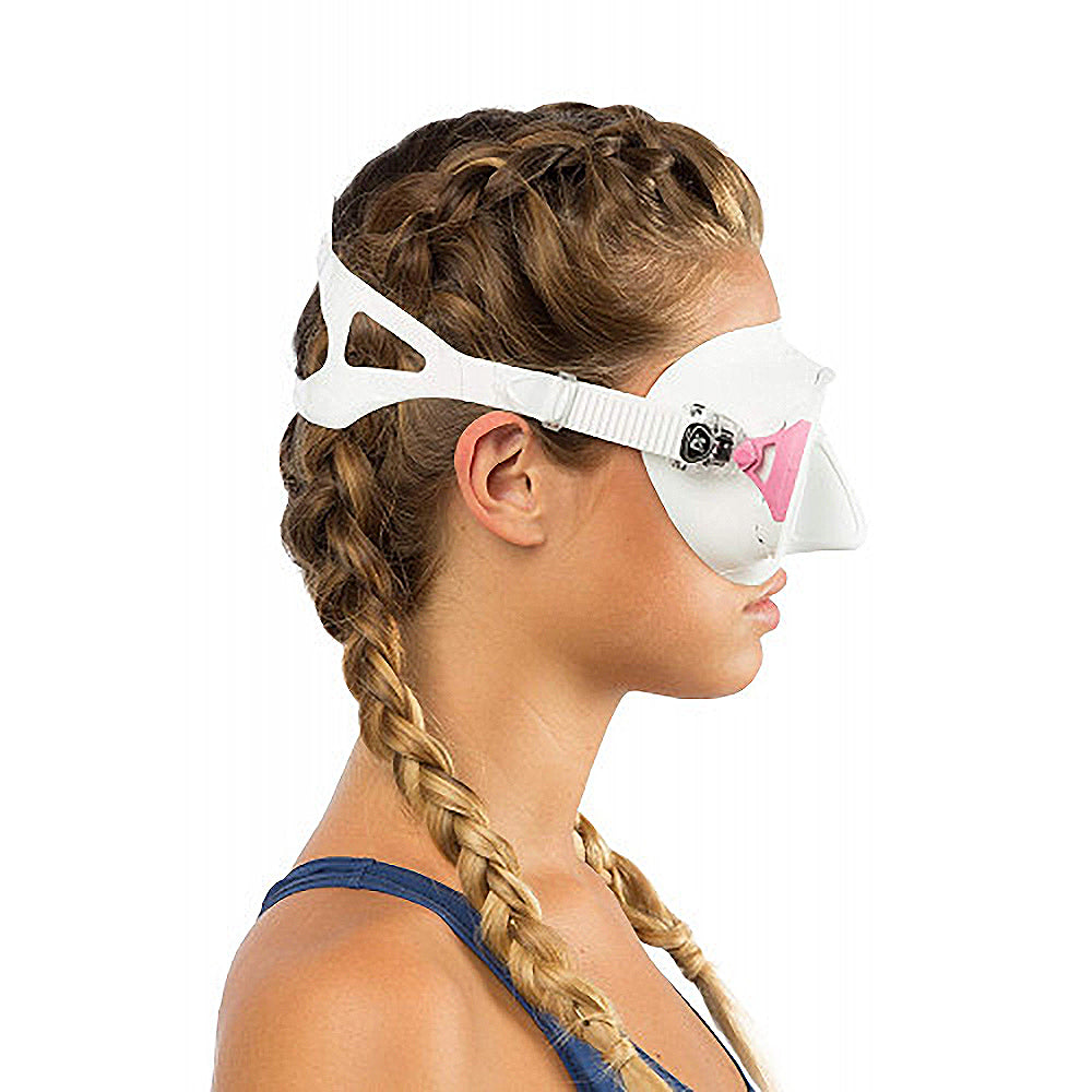 Cressi Calibro Dive Mask + Corsica Snorkel Set - White & Pink