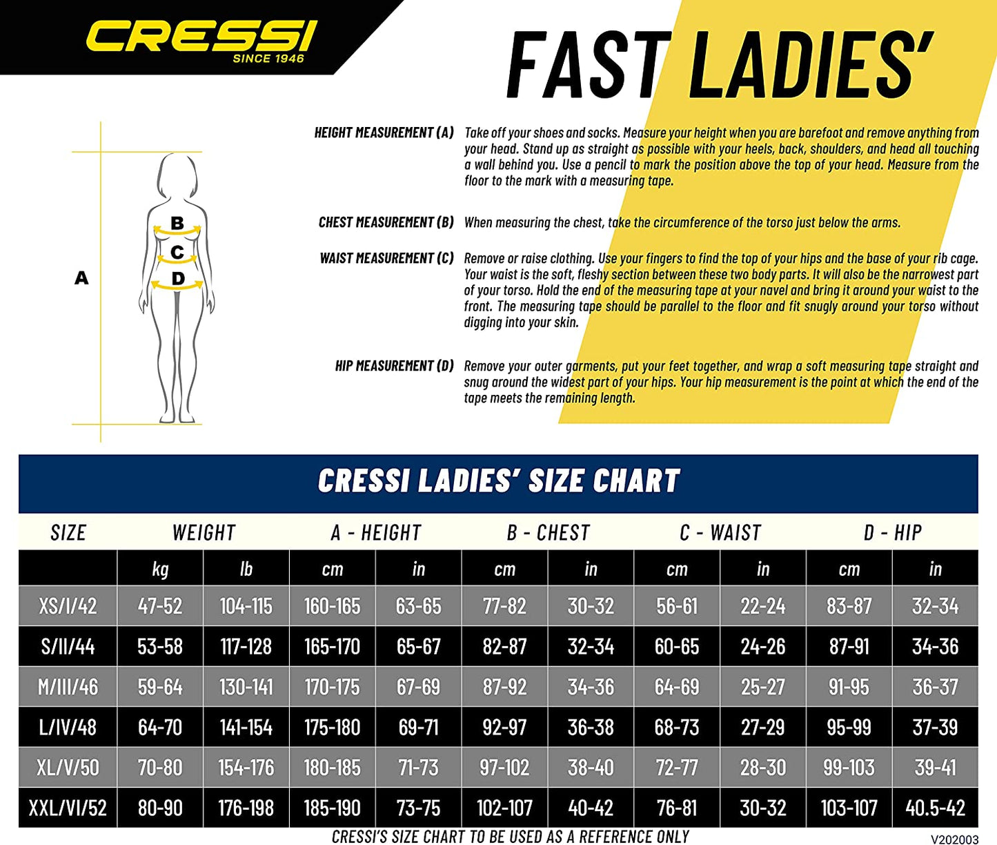 infinity-dive-cressi-womens-diving-wetsuit-sizing-guide