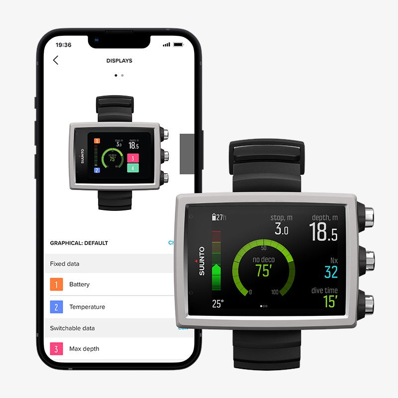 Suunto Eon Core Dive Computer with USB Cable with Optional Tank Pod