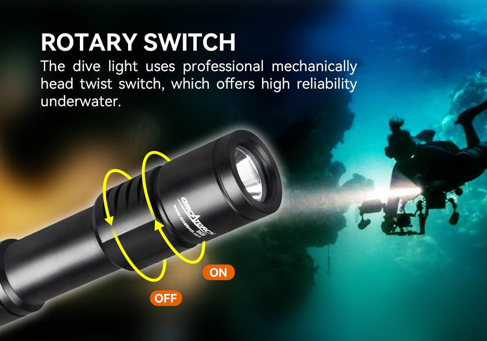 Orcaorch D520 Underwater Dive Light / Torch - 1000 Lumens