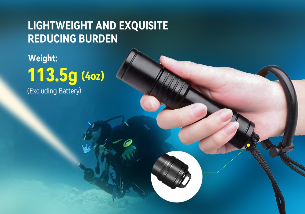 Orcaorch D520 Underwater Dive Light / Torch - 1000 Lumens