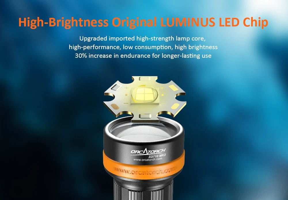 Orcatorch ZD710 MK2 Dive Light