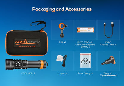 Orcatorch D710V MK2 Underwater Video Light