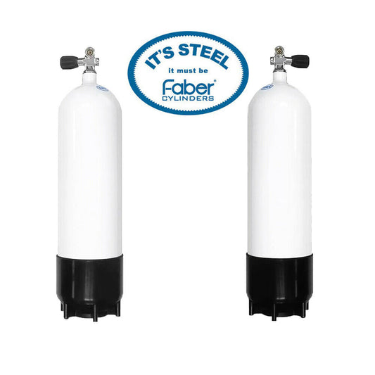 Faber Steel Dive Tank Sidemount Cylinder 7L - 300 Bar