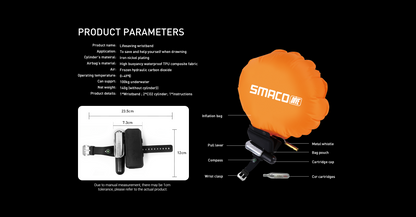 Smaco Snorkelling Life Saving Wrist Band