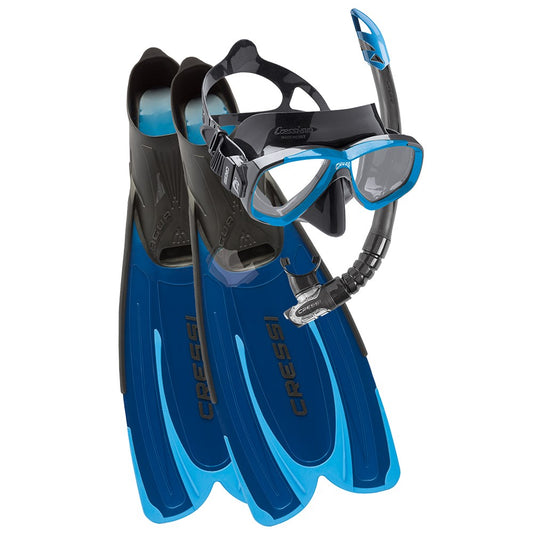 Cressi Agua Snorkelling Set - Perla Mask + Gamma Snorkel + Agua Fins