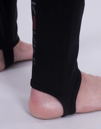 鲨鱼皮防寒后部全拉链 1 件套套装 - 黑色/银色 - 男士