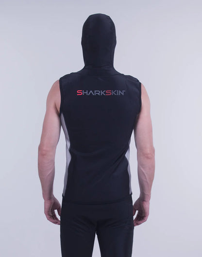 鲨鱼皮防寒无袖背心（带兜帽）- 男士