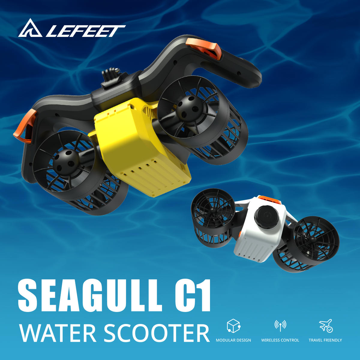 Lefeet C1 Seagull Water Scooter - Dual 200w Motor & Accessories