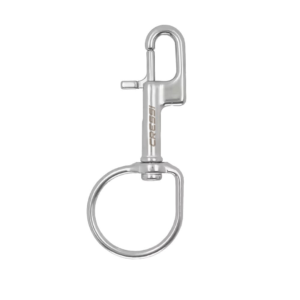 Cressi stainless steel Tec bolt snap with swivel for scuba diving equipment