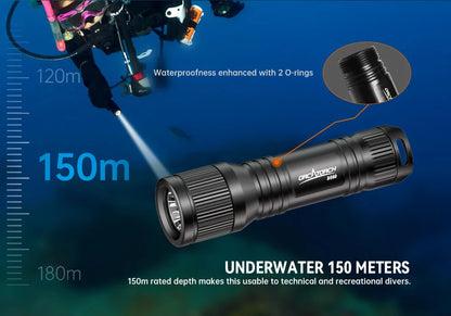 OrcaTorch D560 700 Lumens Dive Light Small & Lightweight
