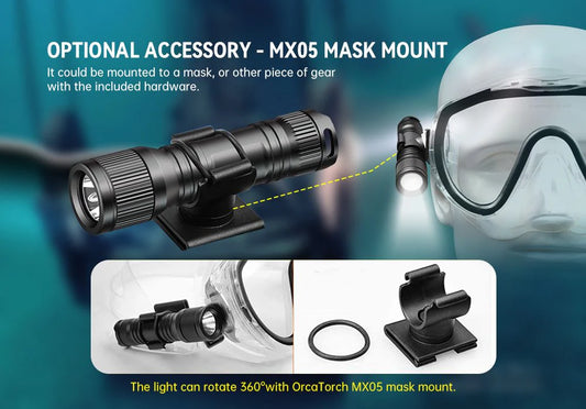 OrcaTorch D560 700 Lumens Dive Light Small & Lightweight