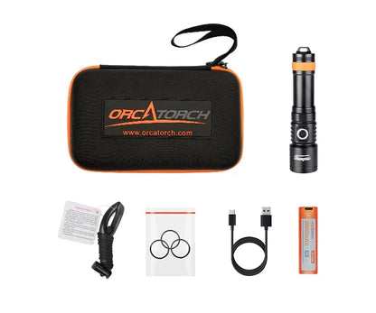 Orcatorch D710 Dive Torch / Underwater Light - 3000 Lumens