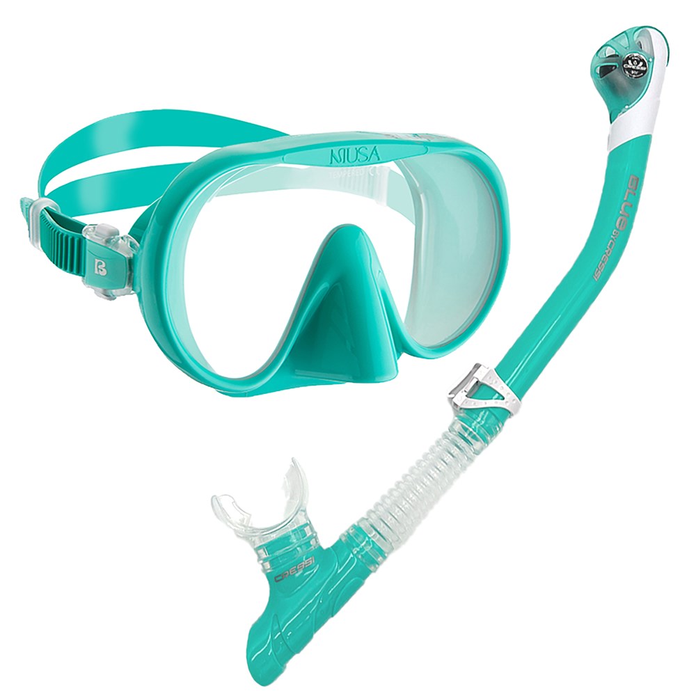 Cressi Musa Dive Mask + Scilla Semi Dry Snorkel Set