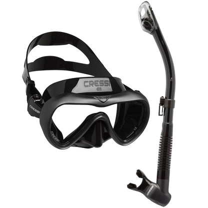 Cressi A1 Anti-Fog Dive Mask + Epsilon Dry Snorkel Set