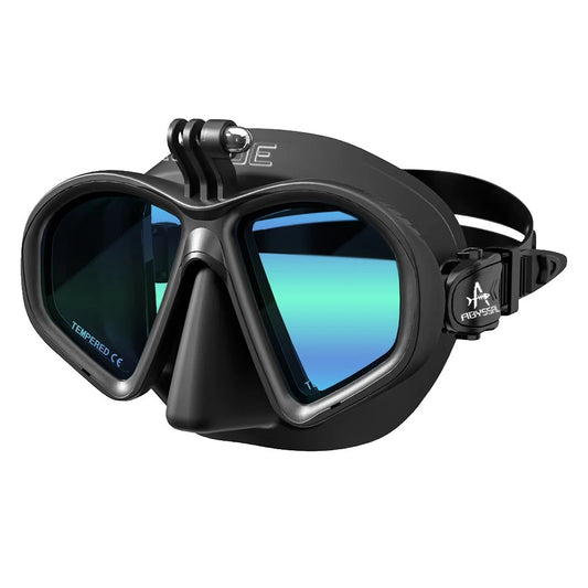Cressi Rogue Action HD Dive Mask with UV Lens and Integrated Action Camera Mount