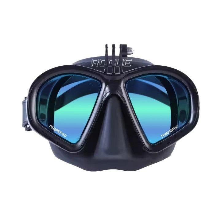 Cressi Rogue Action HD Dive Mask with UV Lens and Integrated Action Camera Mount