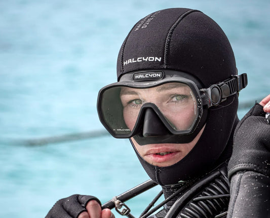 Halcyon Omnis Dive Mask with Optional Elastic Strap