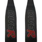 DiveR - Innegra Black Free Diving Fin Blades