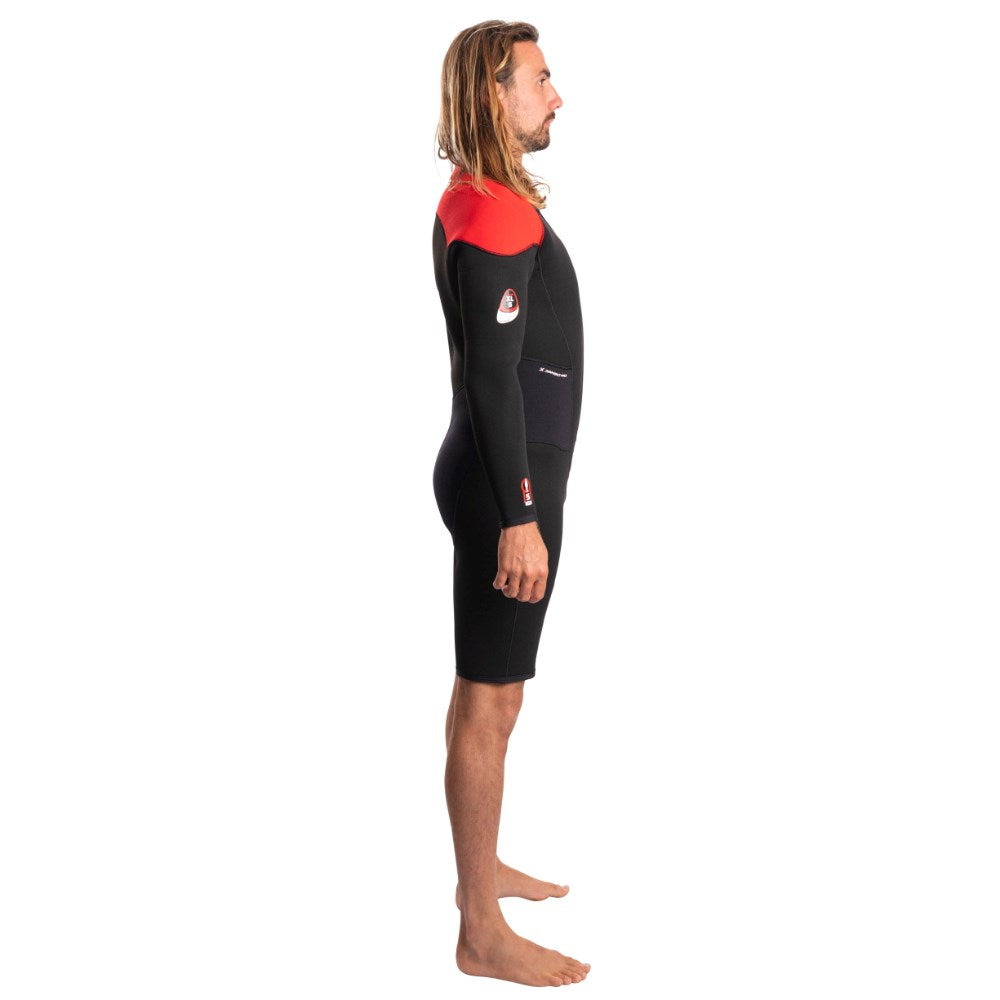 Cressi Endurance Long Sleeve Shorty Wetsuit 5mm - Men - Red