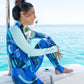 Fourth Element Fin Hydroskin Suit Blue Pattern - Women