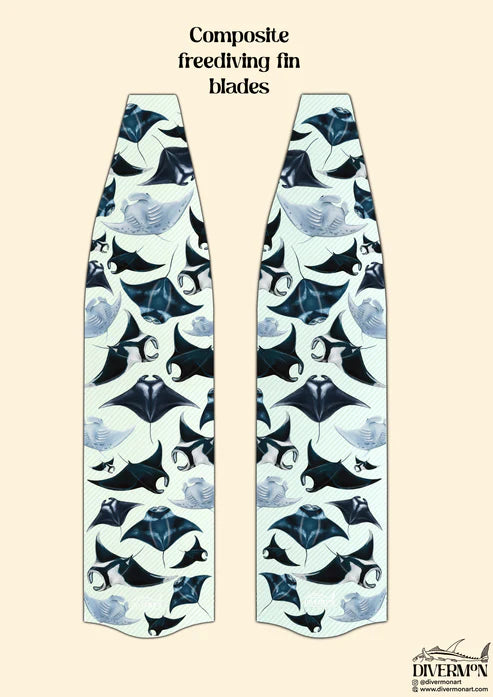 Divermon Manta Free Diving Fins Blades - Composite Soft