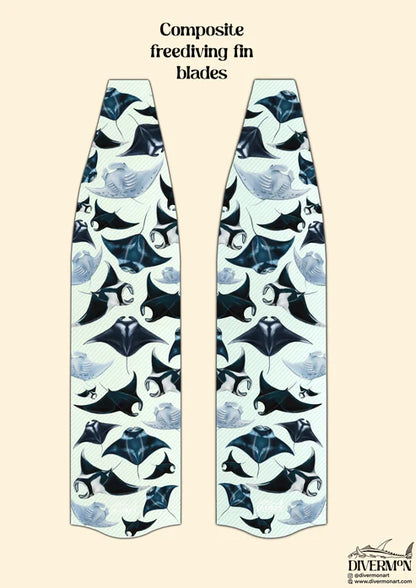 Divermon Manta Free Diving Fins Blades - Composite Soft