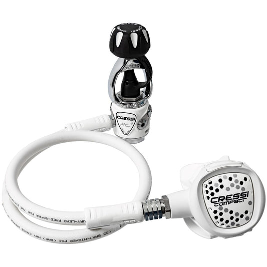Main product image displaying the lightweight MC9 Compact Travel regulator system
