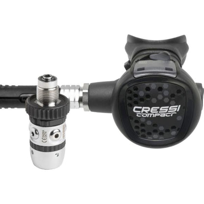Close up of the XS Compact second stage with lightweight compact design
