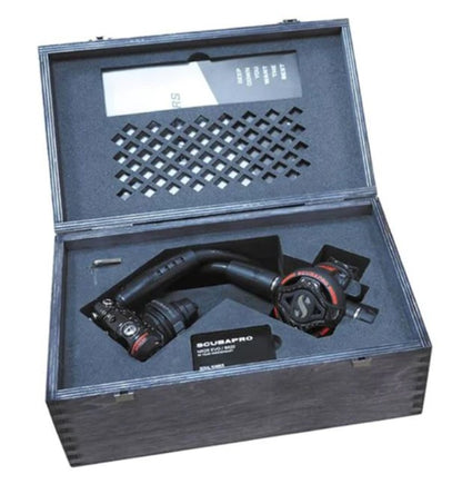 FSC certified wooden collector box with anniversary regulator presentation
