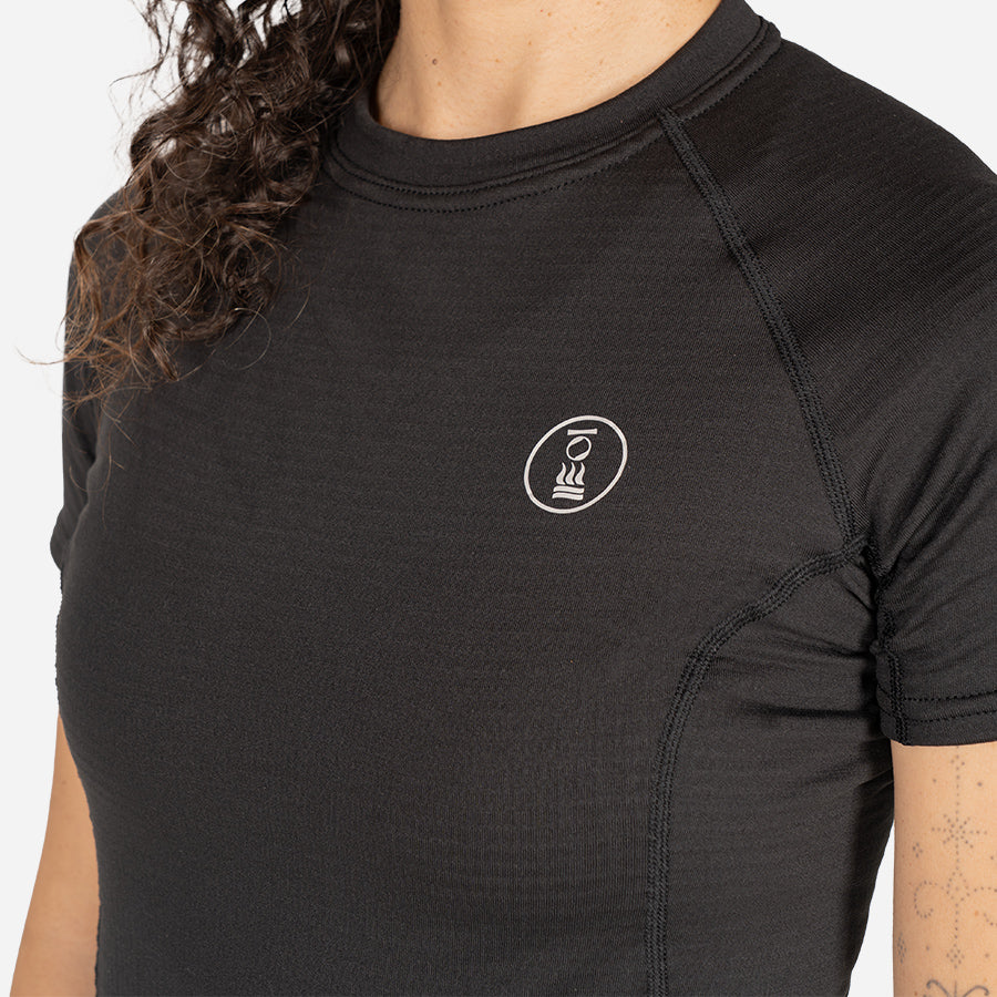 Fourth Element J2 Short Sleeves Top Black - Ocean Positive - Women