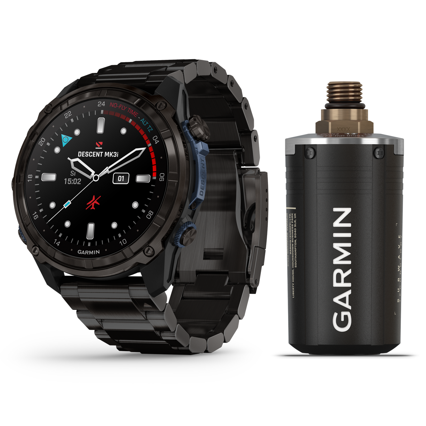 Garmin Descent™ Mk3i – 51mm Carbon Grey DLC Titanium + Descent T2 Transceiver (Option)
