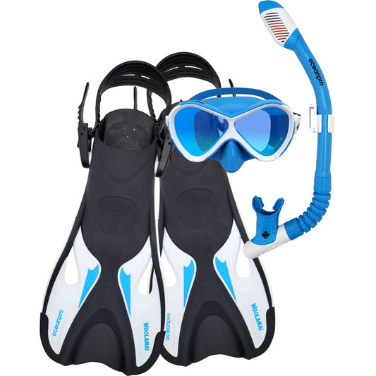 Oceanpro Woolamai Mask + Snorkel + Fins Set - Junior