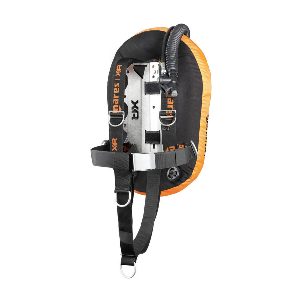 Mares XR High Volume Single Backmount Set with stainless steel backplate and 170N donut wing