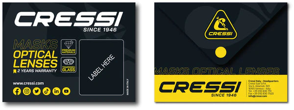 Cressi Big Eyes Evolution Mask / Optional Prescription Lenses
