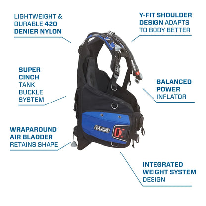 Scubapro Glide BCD - 蓝色 2023