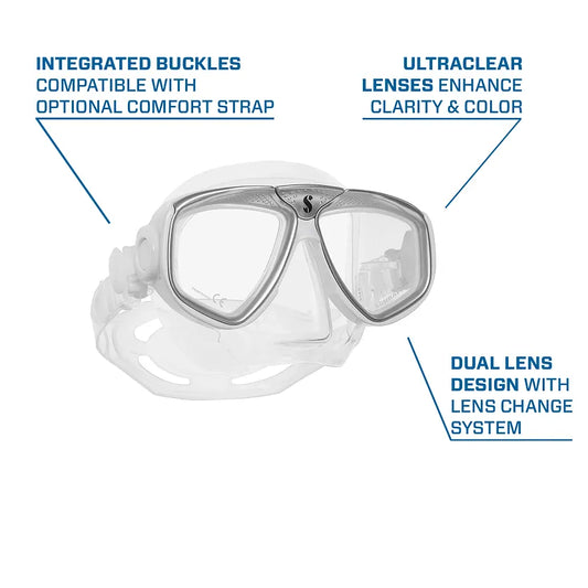 Scubapro Zoom Evo 潜水面罩，带近视镜片选项