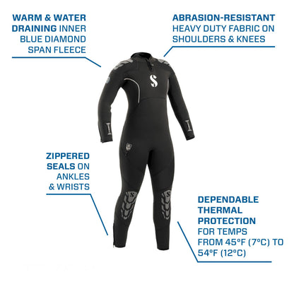 Scubapro Everflex Yulex 7.5/5mm 潜水蒸汽潜水服 - 女式