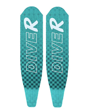 DiveR - HypeTex Teal   Free Diving Fin Blades