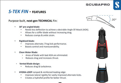 Scubapro S-tek Fin - 简介 免运费优惠