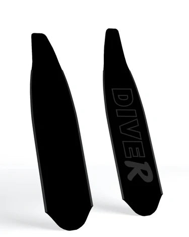 DiveR -  Stealth Black Free Diving Fin Blades