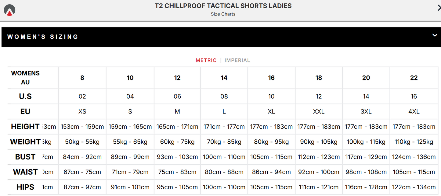 Sharkskin T2 Chillproof Tactical Shorts - Women