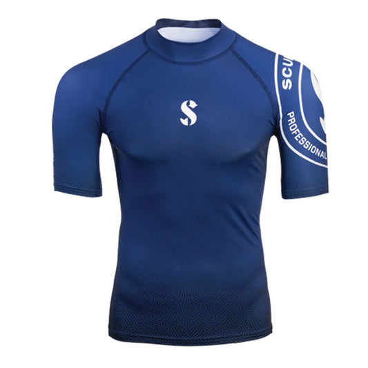 Scubapro Navy Blue T-Flex Short Sleeve Rash Guard UPF 50 – Men