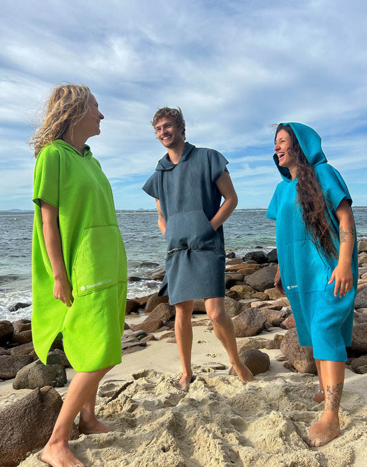 Sharkskin Sand Free Hooded Towel Poncho