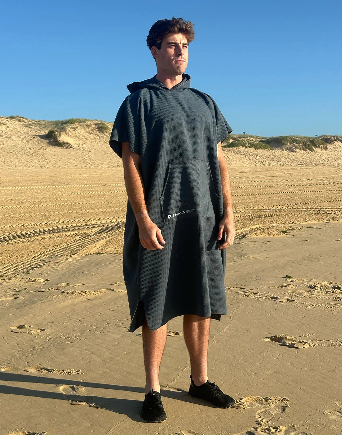 Sharkskin Sand Free Hooded Towel Poncho