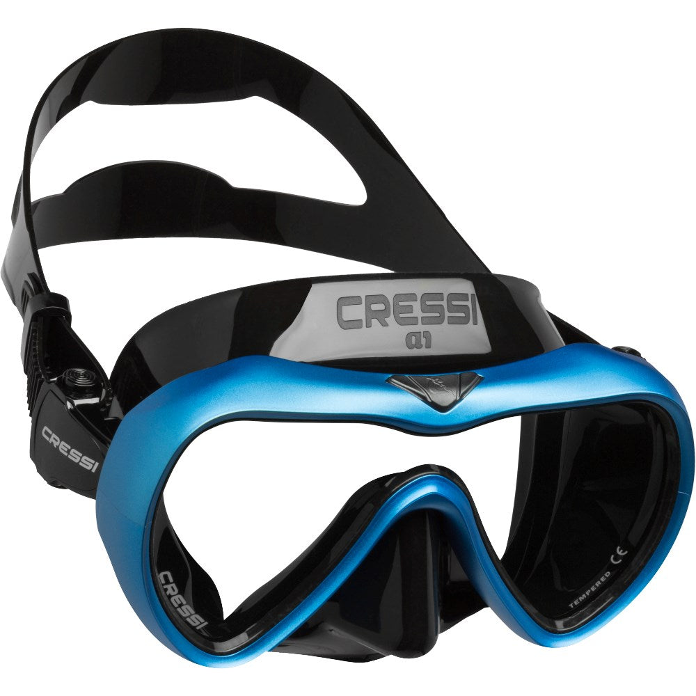 Cressi A1 Anti-Fog Dive Mask + Epsilon SPE Dry Snorkel Combo
