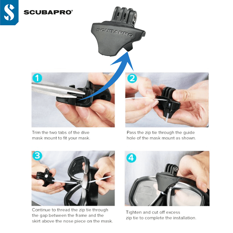 Action Camera or GoPro Dive Mask Mount by Scubapro - Infinity DiveAction Camera or GoPro Dive Mask Mount by ScubaproScubapro